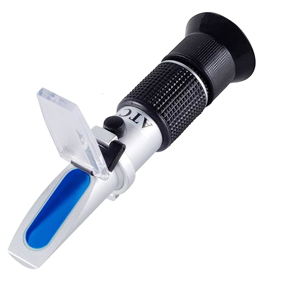 ZORBES Refractometer for Wine Beer Brewing with ATC and Dual Scale of Brix 0-40% and Alcohol 0-25% vol, Refractometer for Measuring Sugar Content in Grape Juice & Predicting Wine Alcohol Degree ZORBES Refractometer for Wine Beer Brewing with ATC and Dual Scale of Brix 0-40% and Alcohol 0-25% vol, Refractometer for Measuring Sugar Content in Grape Juice & Predicting Wine Alcohol Degree
